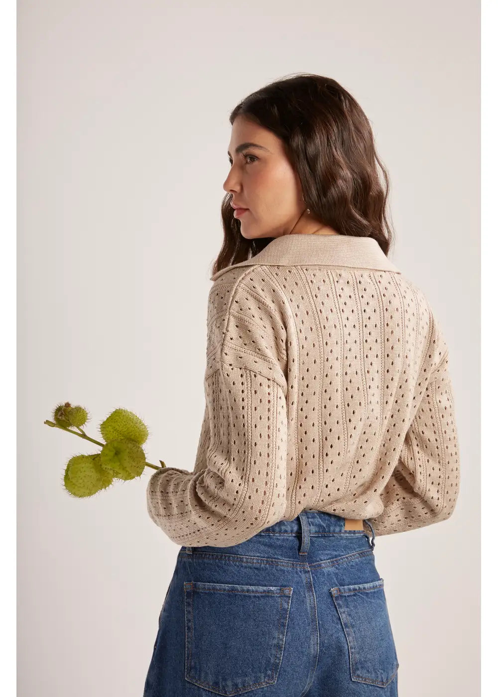 SWEATER IRIS en SHELL - Vista lateral | ZEPHIR