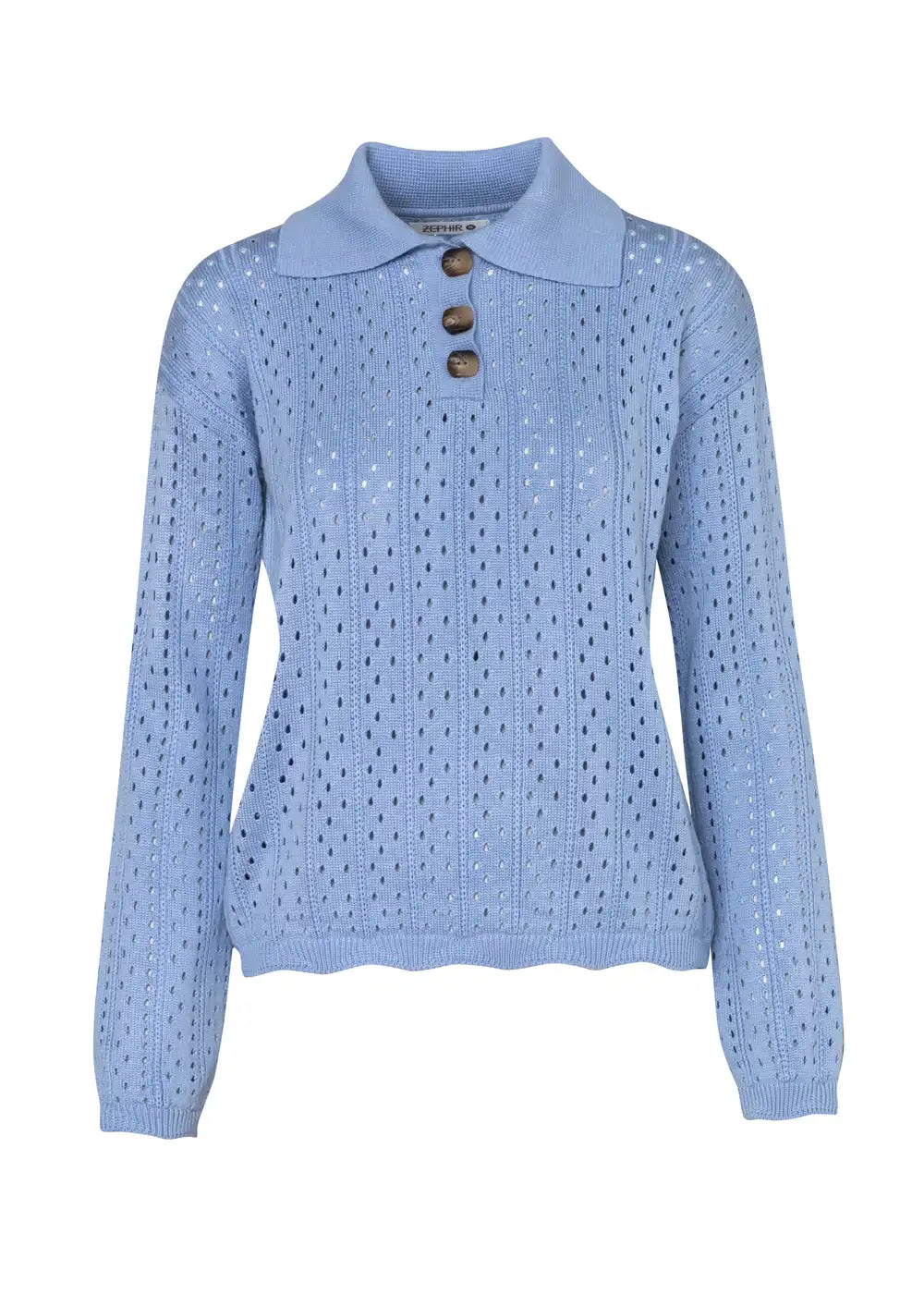 SWEATER IRIS en THALASSA BLUE - Look de estilo 5 | ZEPHIR