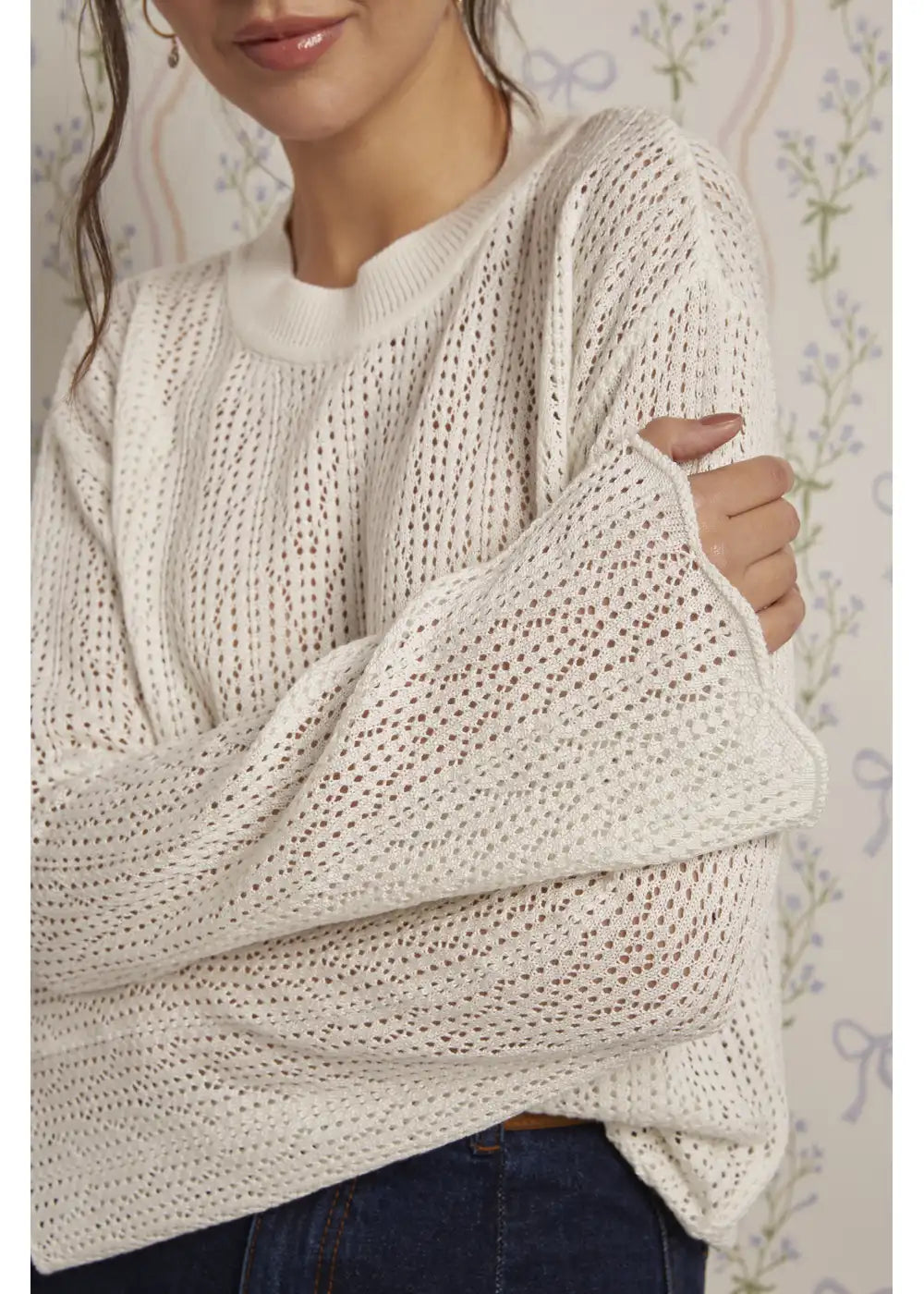 SWEATER NESSA en BLANCO - Vista de espalda | ZEPHIR