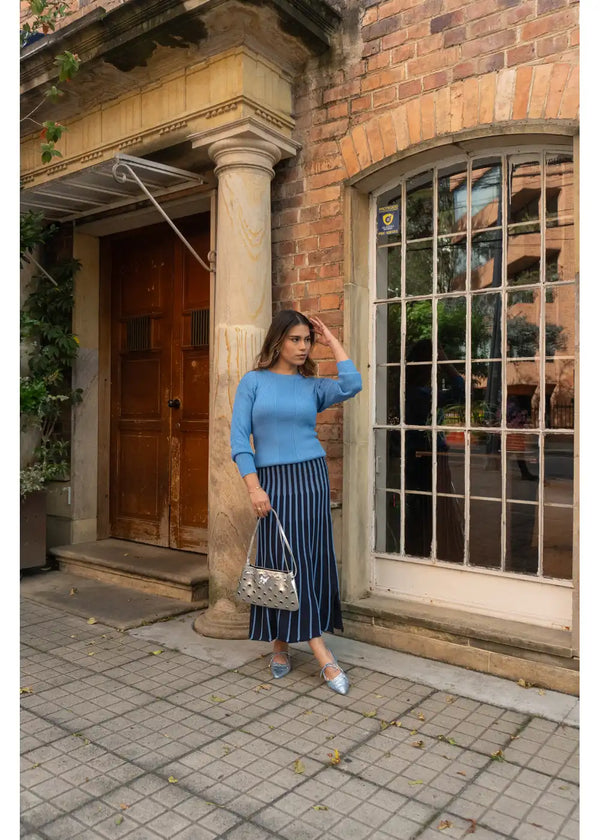 SWEATER PRIM en AZUL REY - Vista frontal | ZEPHIR