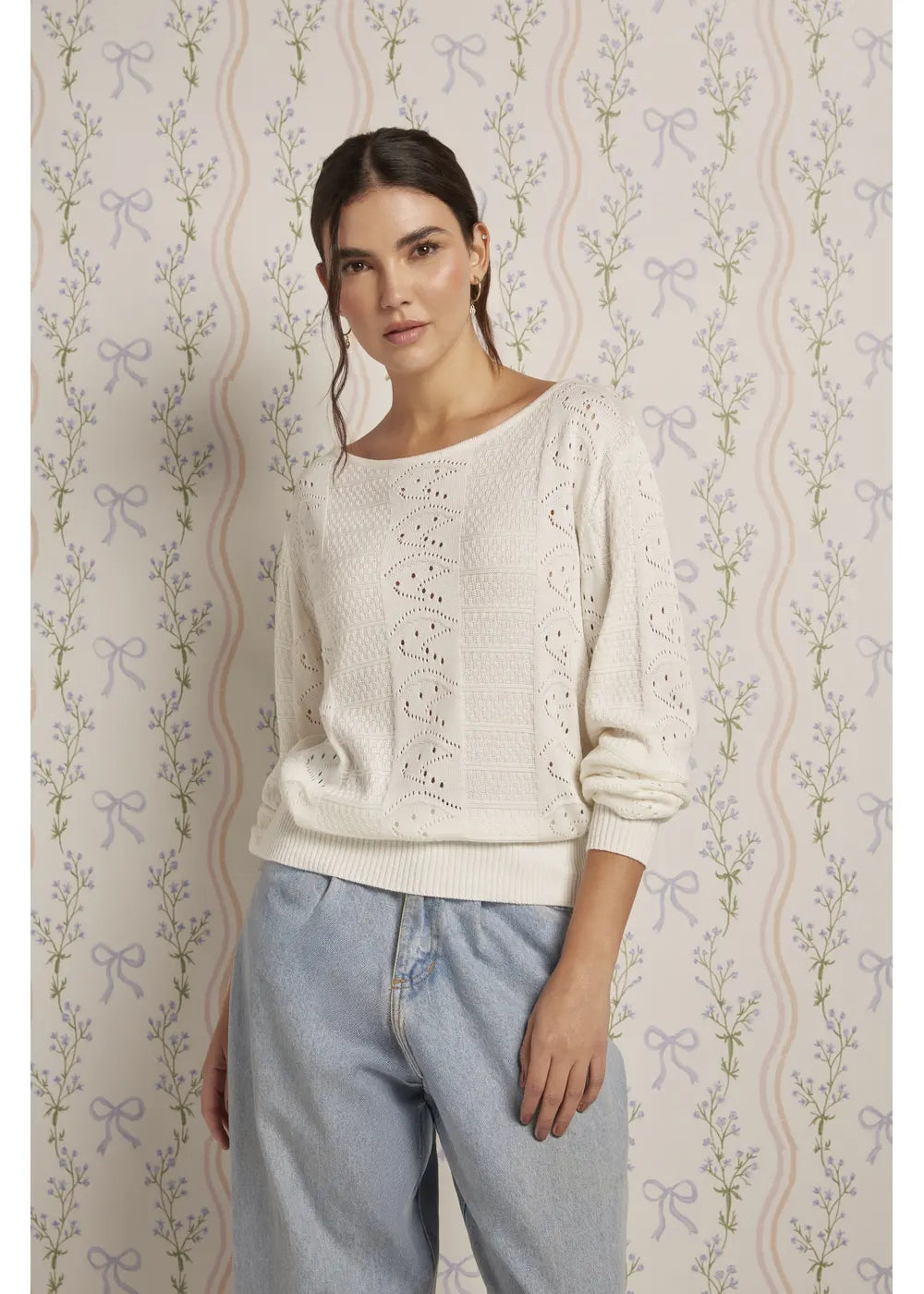 SWEATER RUBY en BLANCO - Vista de espalda | ZEPHIR