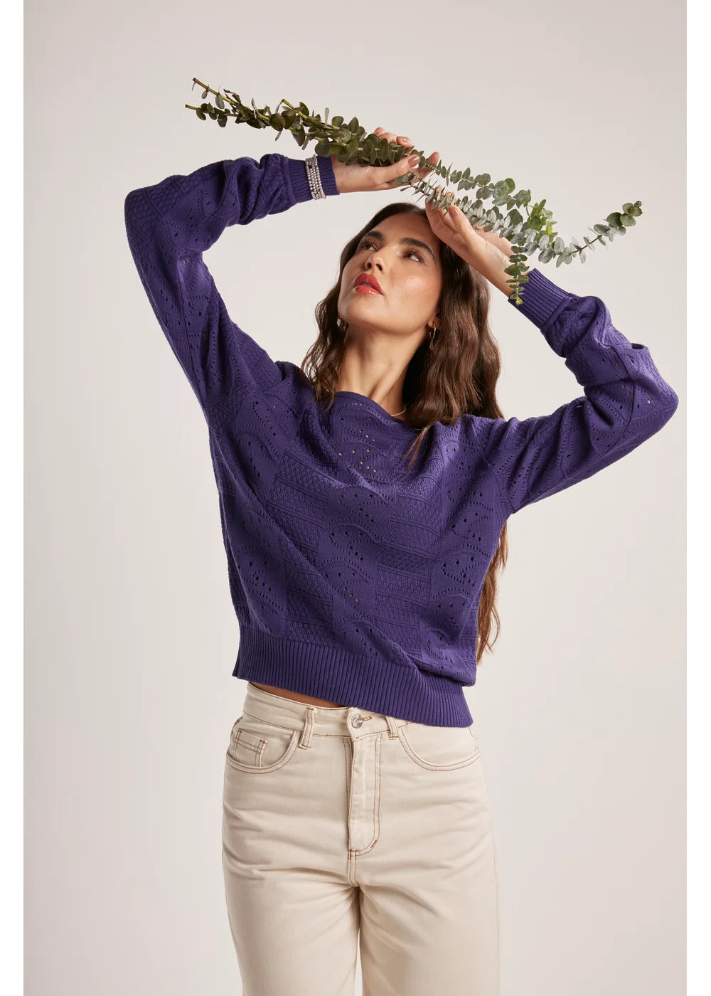 SWEATER RUBY en VIOLETA - Vista frontal | ZEPHIR