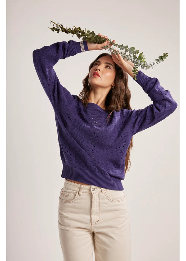 SWEATER RUBY en VIOLETA - Vista frontal | ZEPHIR