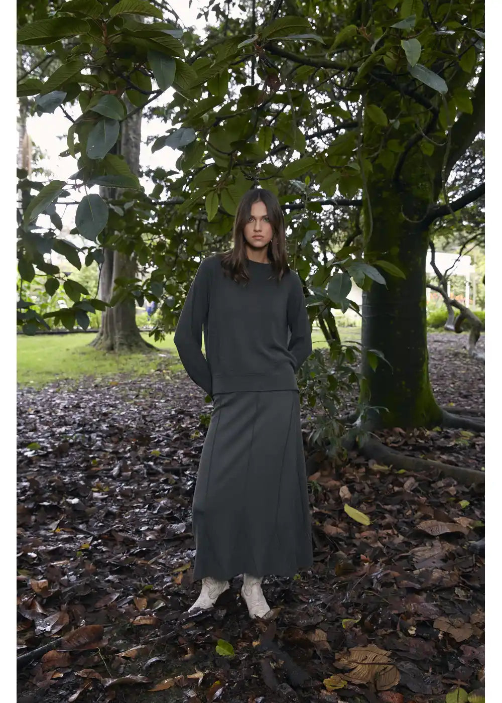 SWEATER SAHAR en VERDE MILITAR - Vista frontal | ZEPHIR
