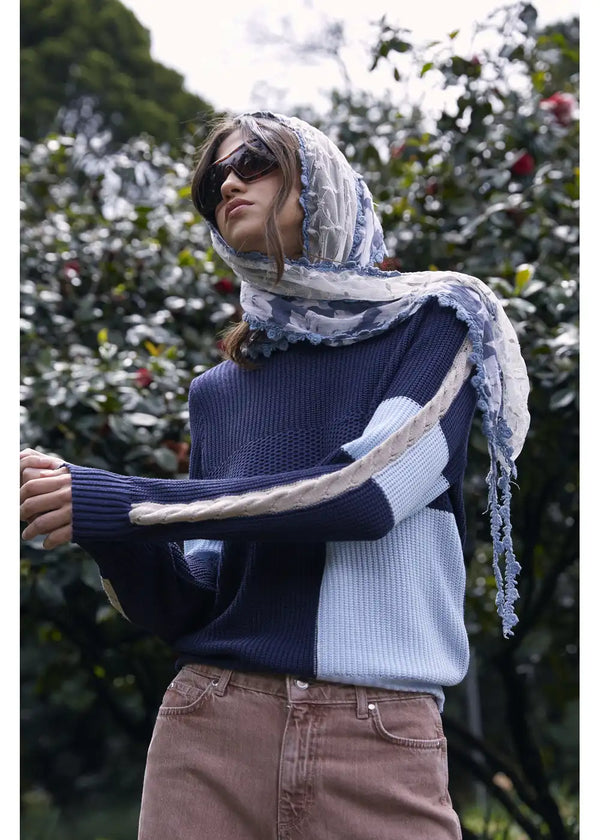 SWEATER TEA en AZUL OSCURO - Vista frontal | ZEPHIR