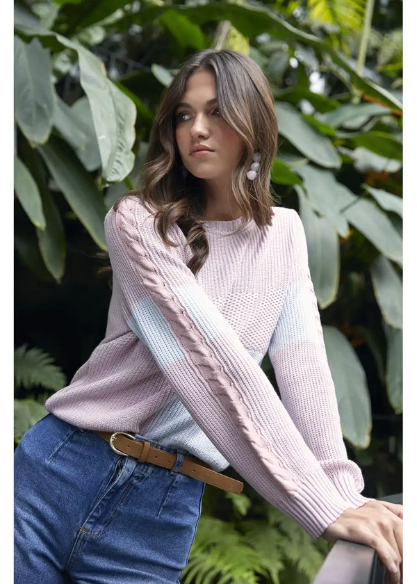 SWEATER TEA en PINK BLUSH - Vista frontal | ZEPHIR