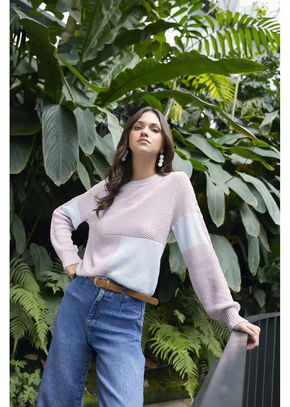 SWEATER TEA en PINK BLUSH - Vista lateral | ZEPHIR