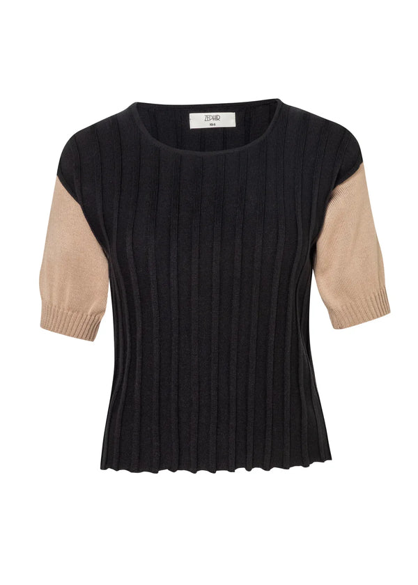 TOP COUCHE en NEGRO - Vista frontal | ZEPHIR