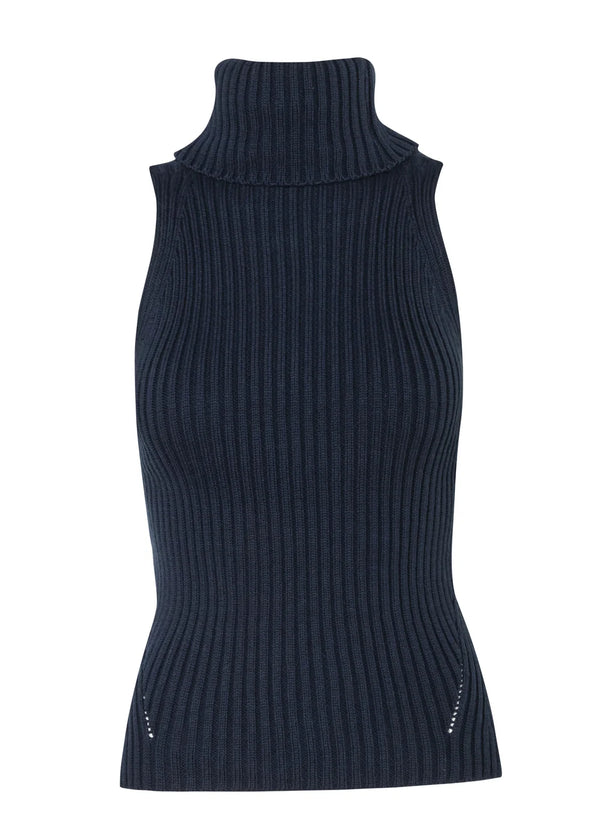 TOP HELENA en AZUL OSCURO - Vista frontal | ZEPHIR
