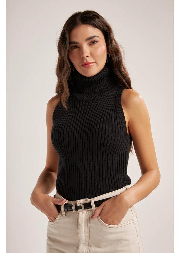 TOP HELENA en NEGRO - Vista frontal | ZEPHIR