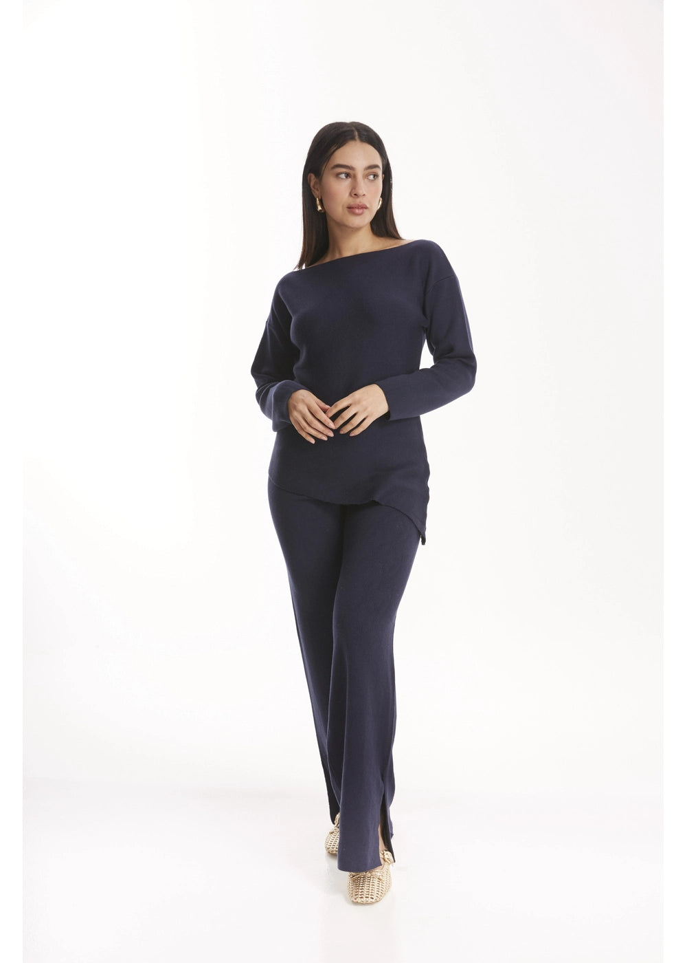 TOP MEIRA en AZUL OSCURO - Vista de espalda | ZEPHIR
