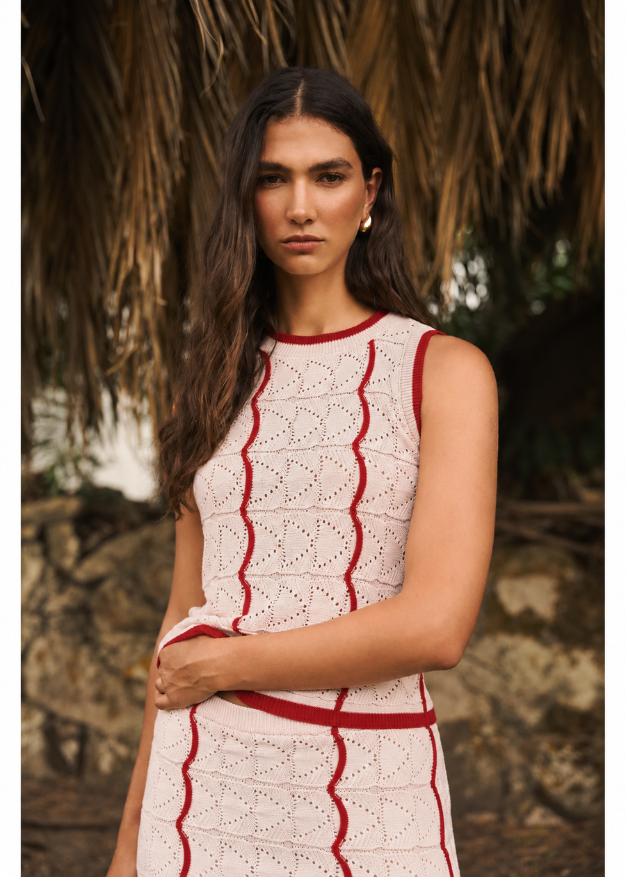 Top Palermo tejido en color pink blush para mujer - Zephir