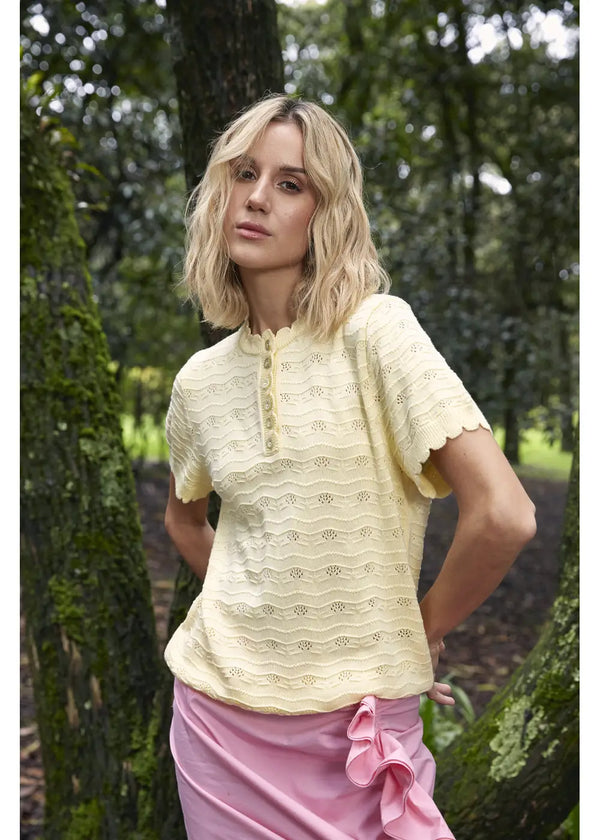 TOP SELENE en BANANA - Vista frontal | ZEPHIR