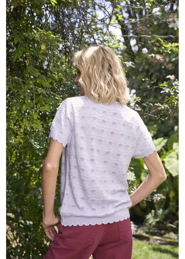 TOP SELENE en LAVANDA - Vista frontal | ZEPHIR