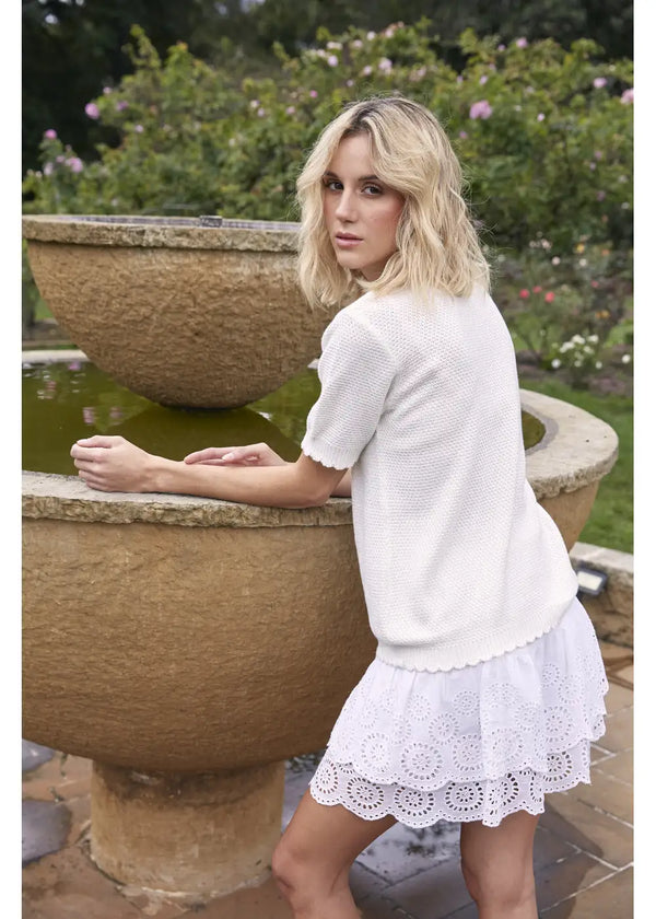 TOP TABATHA en BLANCO - Vista frontal | ZEPHIR