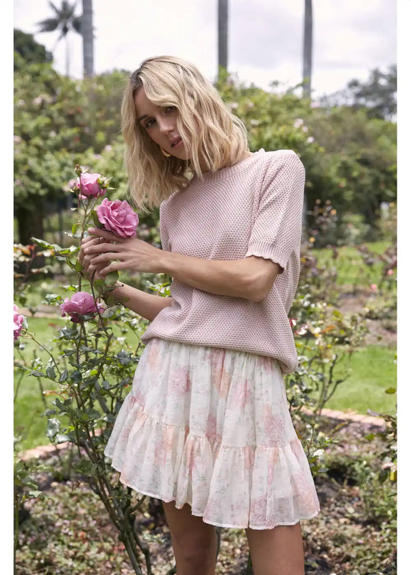 TOP TABATHA en PINK BLUSH - Vista frontal | ZEPHIR