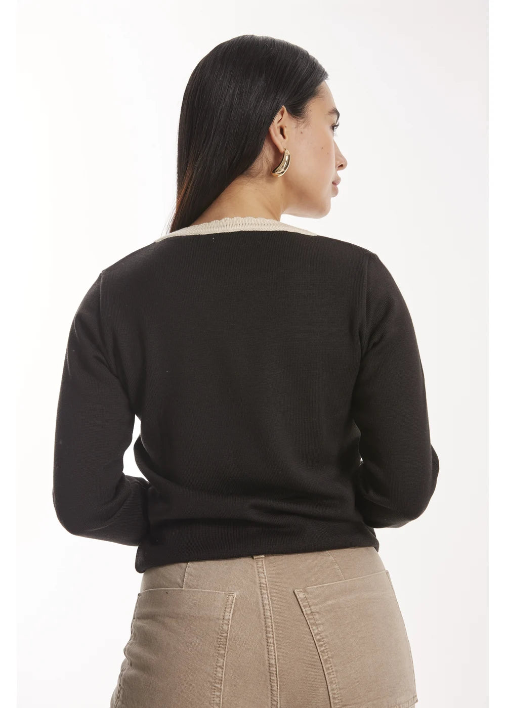 TOP TALINA en NEGRO - Vista lateral | ZEPHIR