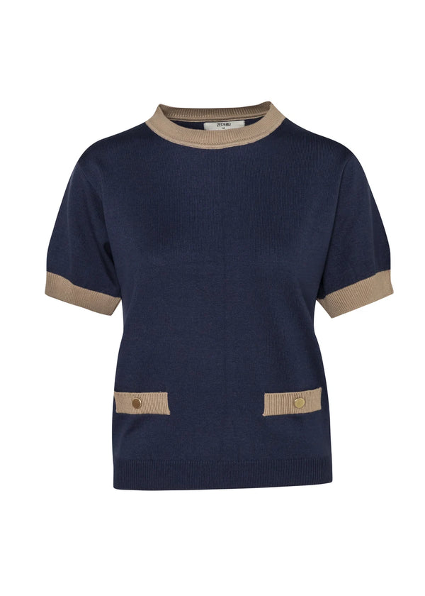 TOP PEACE en AZUL OSCURO - Vista frontal | ZEPHIR