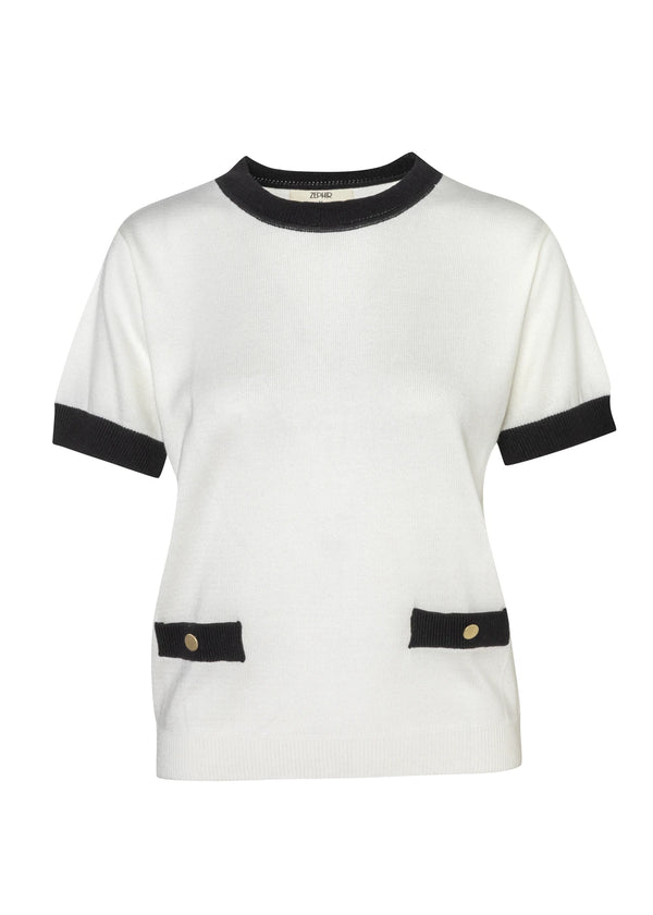 TOP PEACE en BLANCO - Vista frontal | ZEPHIR