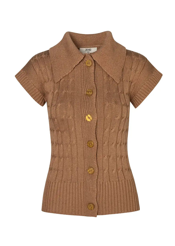 VEST FLORENCIA en CAMEL - Vista frontal | ZEPHIR
