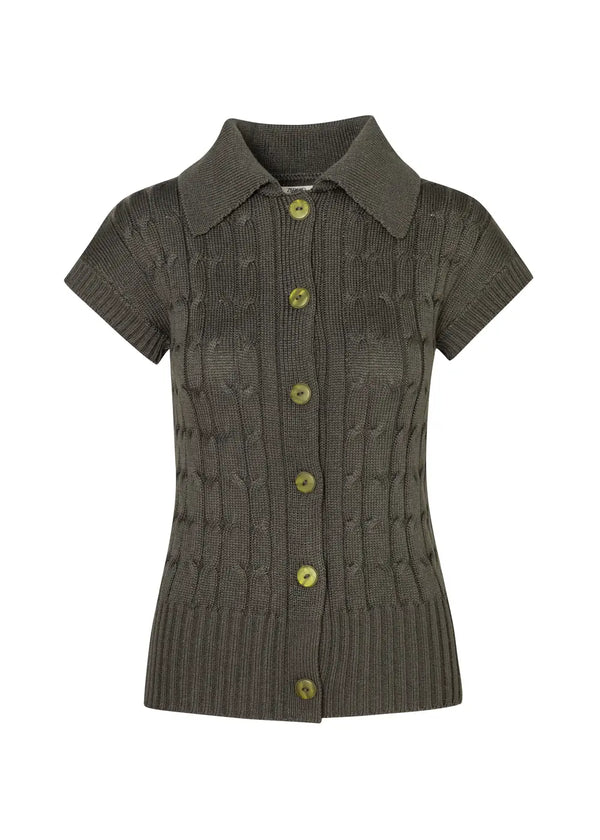 VEST FLORENCIA en VERDE MILITAR - Vista frontal | ZEPHIR