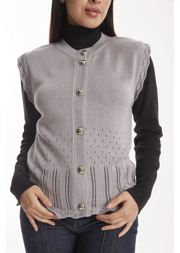 VEST ISHA en STONE - Vista frontal | ZEPHIR