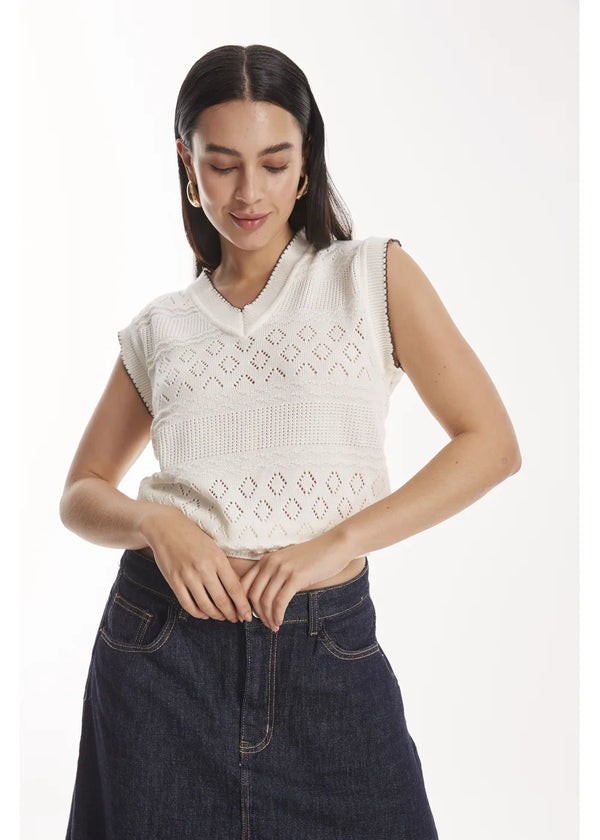 VEST MARE en BLANCO - Vista frontal | ZEPHIR