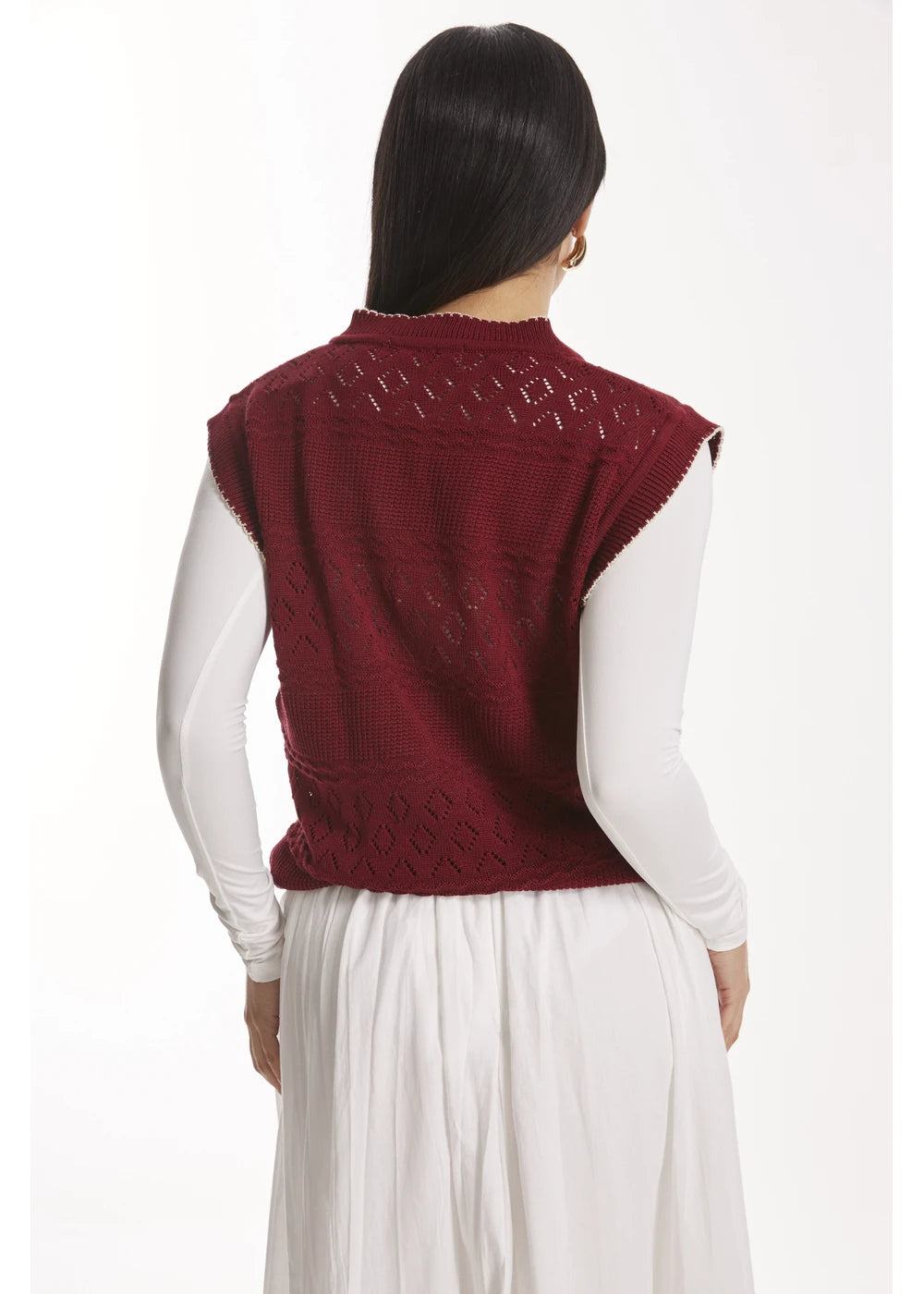 VEST MARE en VINO - Vista lateral | ZEPHIR