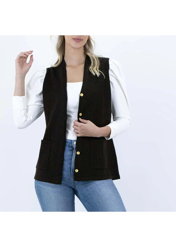 VEST PIMENTERO en NEGRO - Vista frontal | ZEPHIR