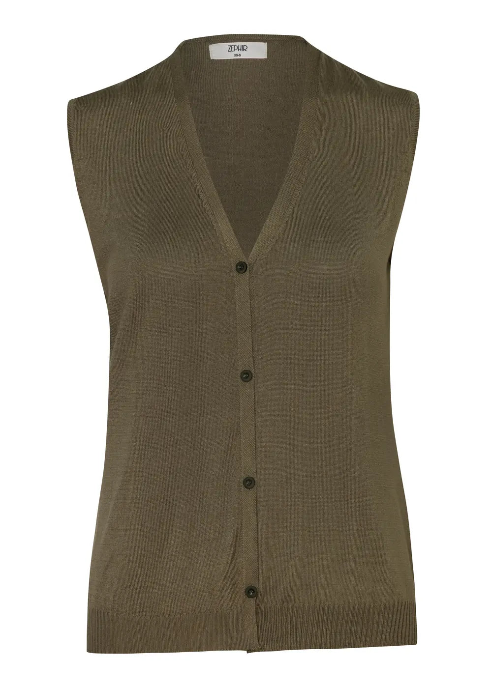VEST RETRO en VERDE MILITAR - Vista frontal | ZEPHIR