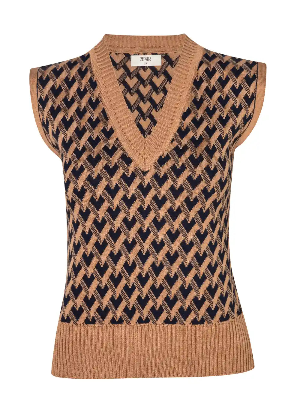 VEST ROMBOS en CAMEL - Vista frontal | ZEPHIR