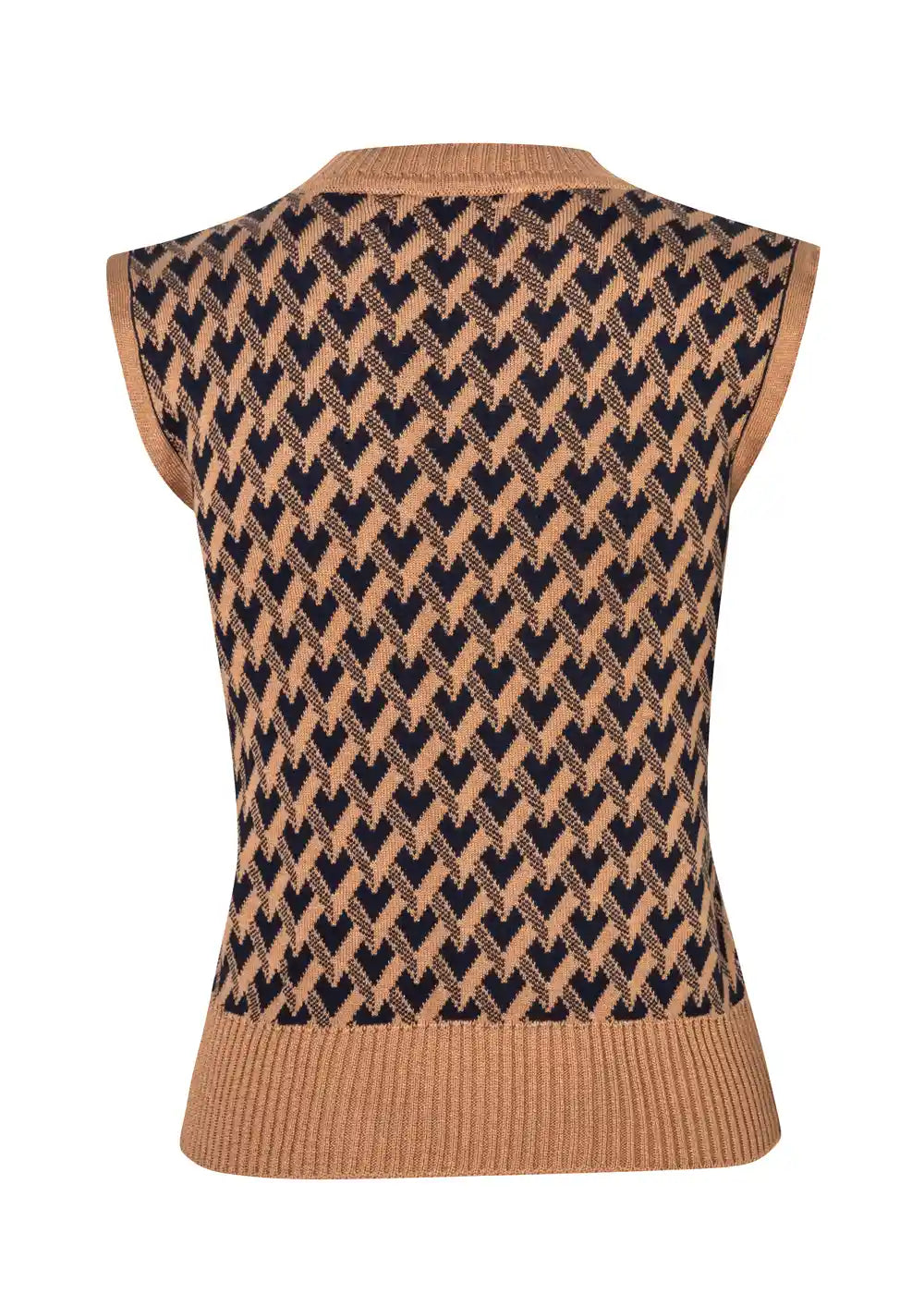 VEST ROMBOS en CAMEL - Vista de espalda | ZEPHIR