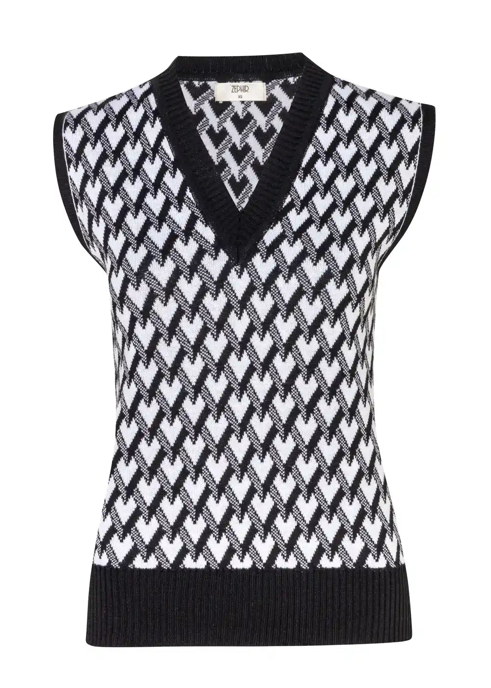 VEST ROMBOS en NEGRO - Vista frontal | ZEPHIR