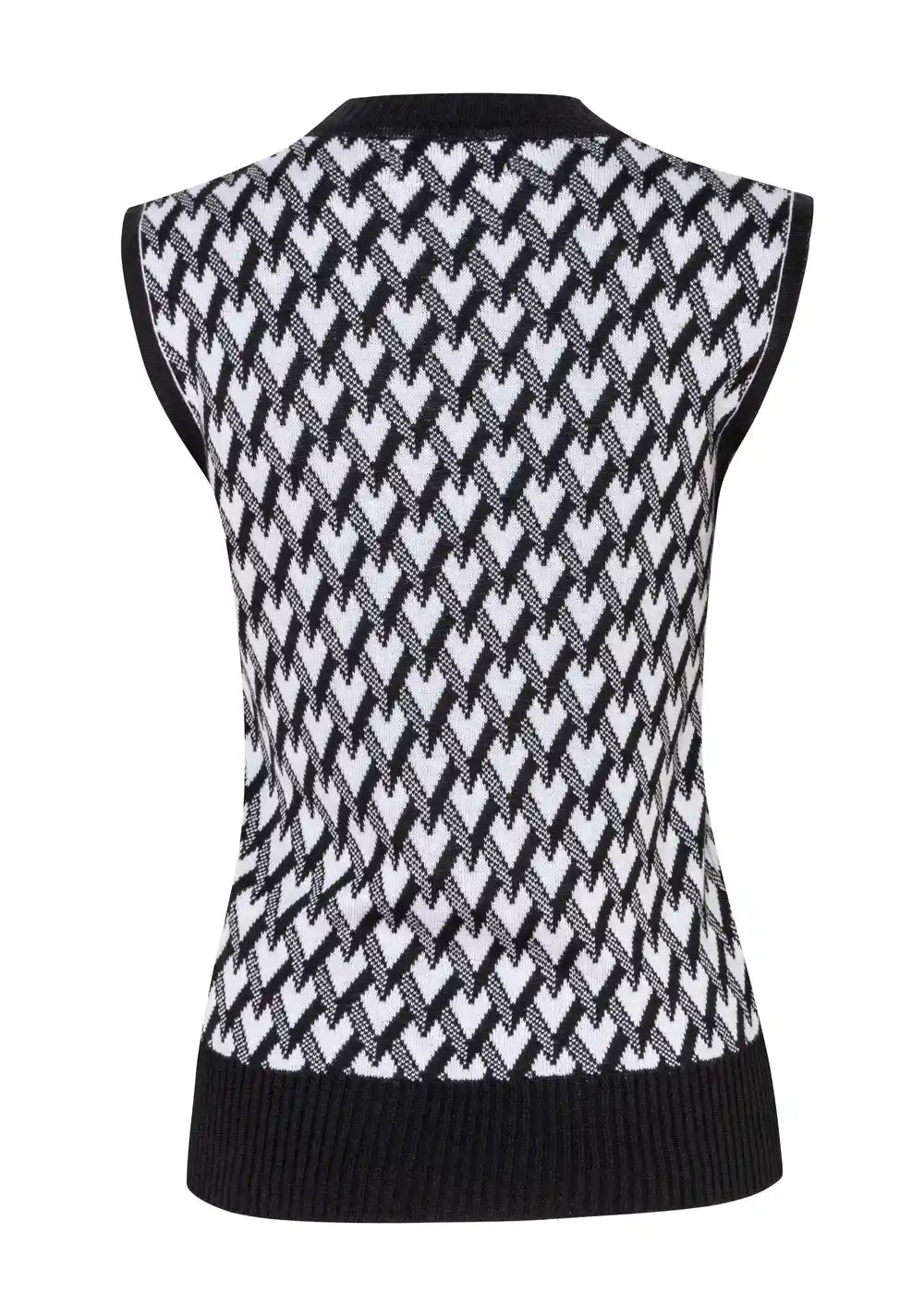 VEST ROMBOS en NEGRO - Vista de espalda | ZEPHIR