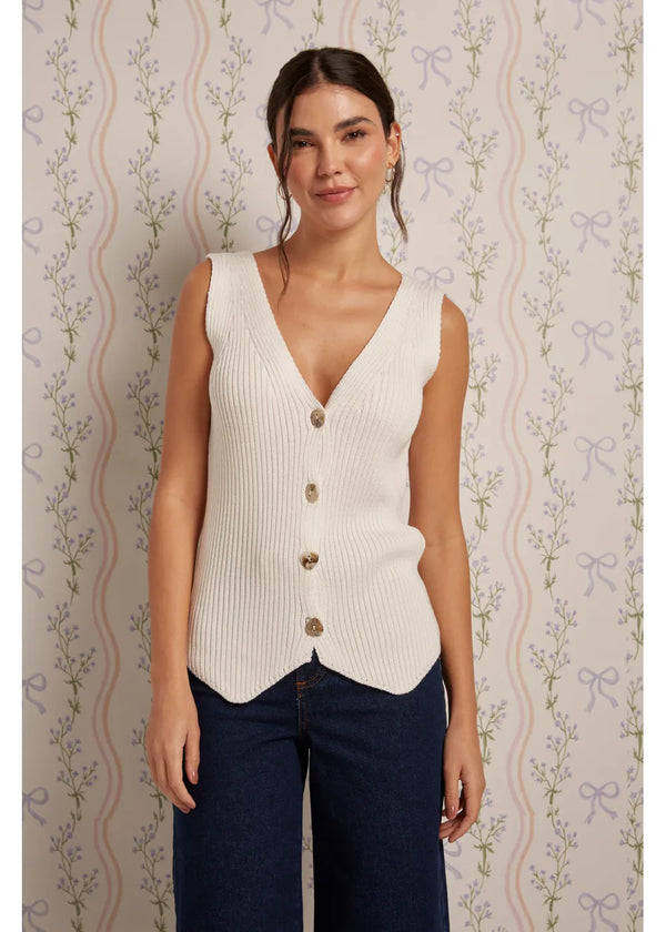 VEST SOON en BLANCO - Vista frontal | ZEPHIR
