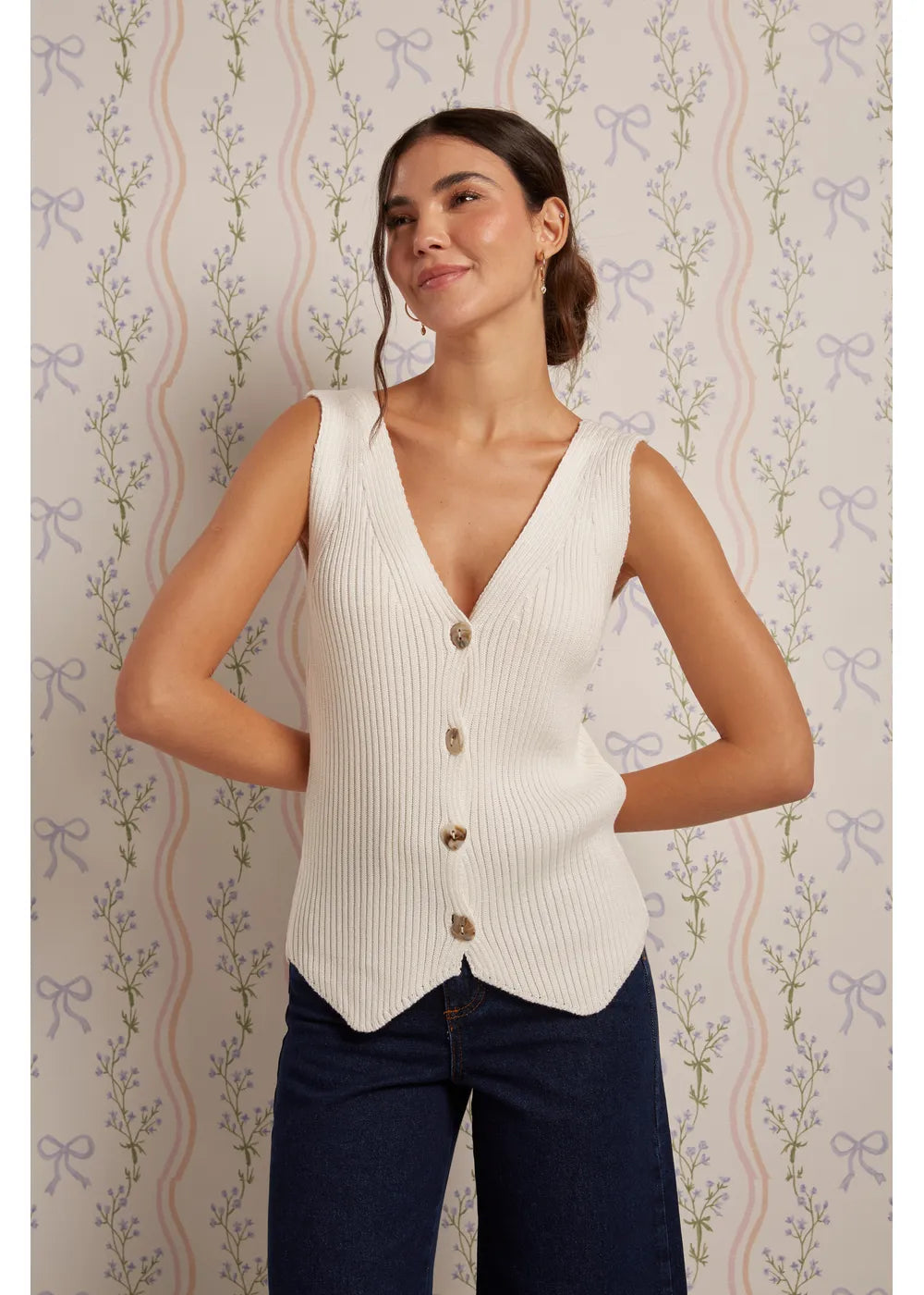 VEST SOON en BLANCO - Vista lateral | ZEPHIR