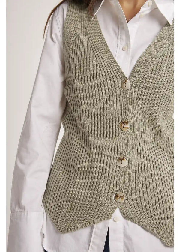 VEST SOON en VERDE HOJA - Vista frontal | ZEPHIR