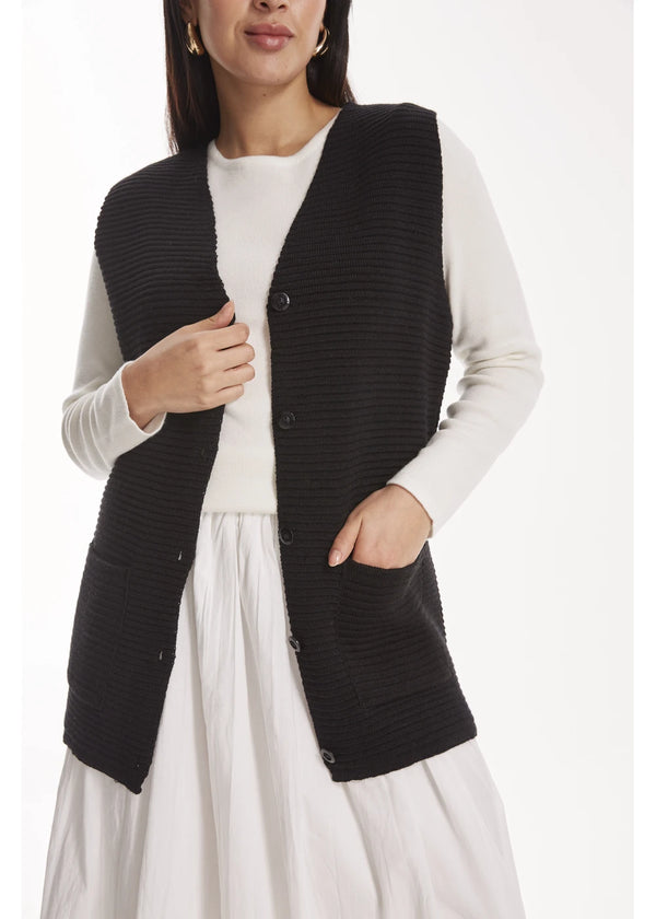 VEST TAYLA en NEGRO - Vista frontal | ZEPHIR