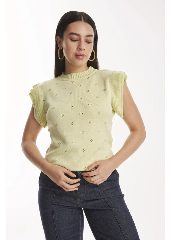 VEST VERA en VERDE LIMA - Vista frontal | ZEPHIR