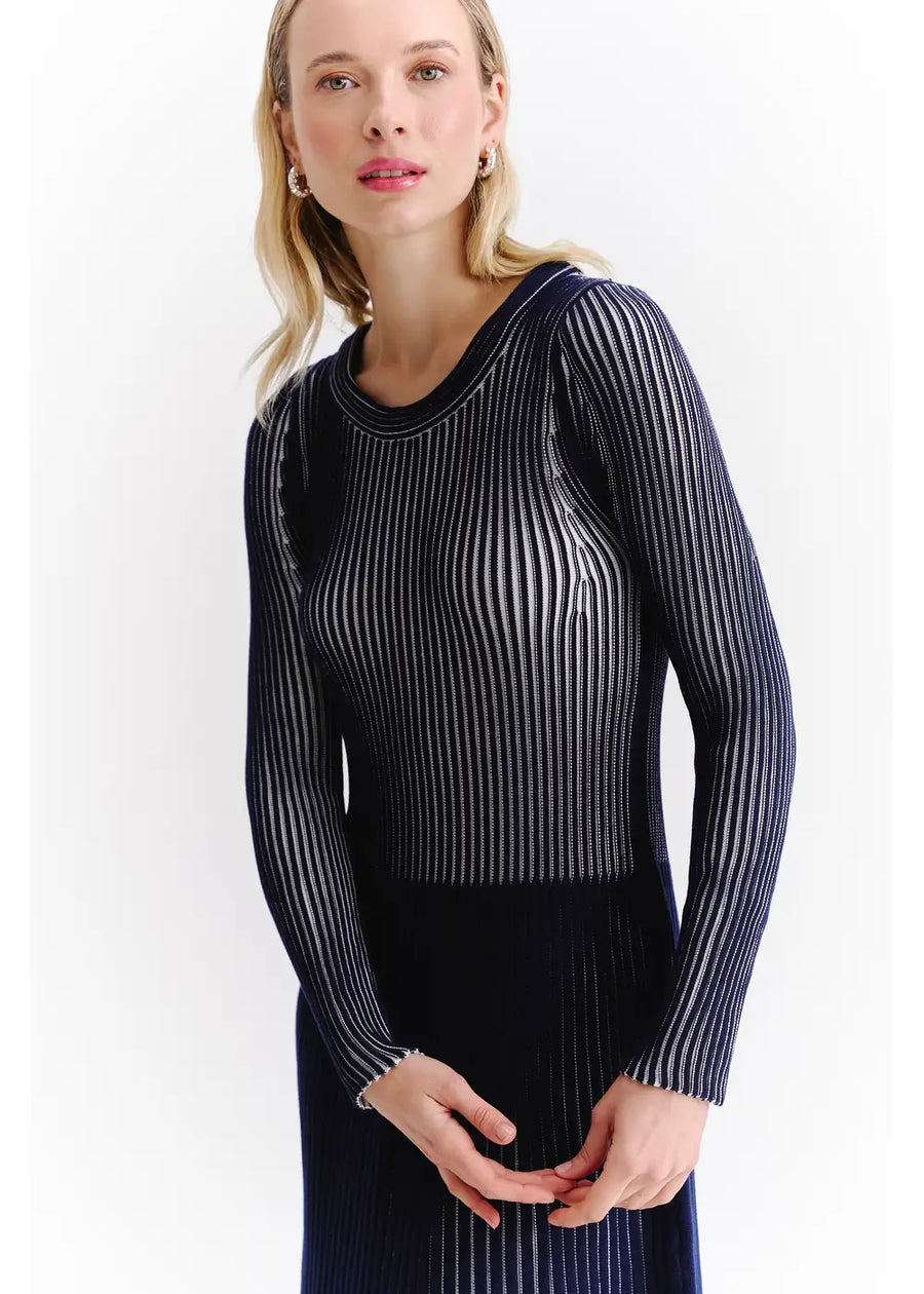 VESTIDO AURORA AZUL OSCURO