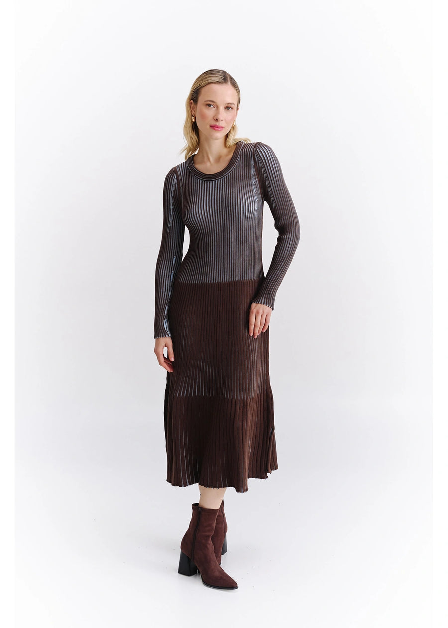 VESTIDO AURORA CACAO