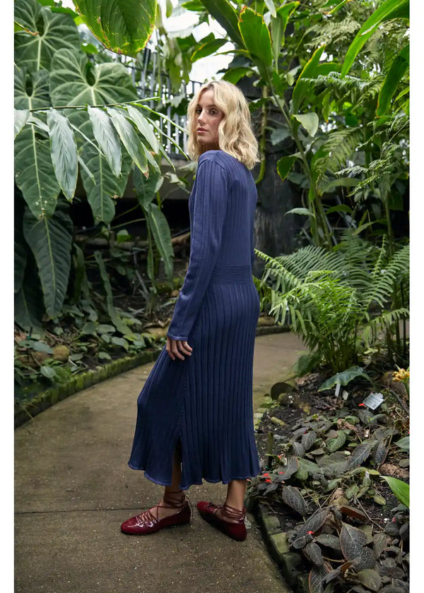 VESTIDO ELICE en AZUL OSCURO - Vista frontal | ZEPHIR