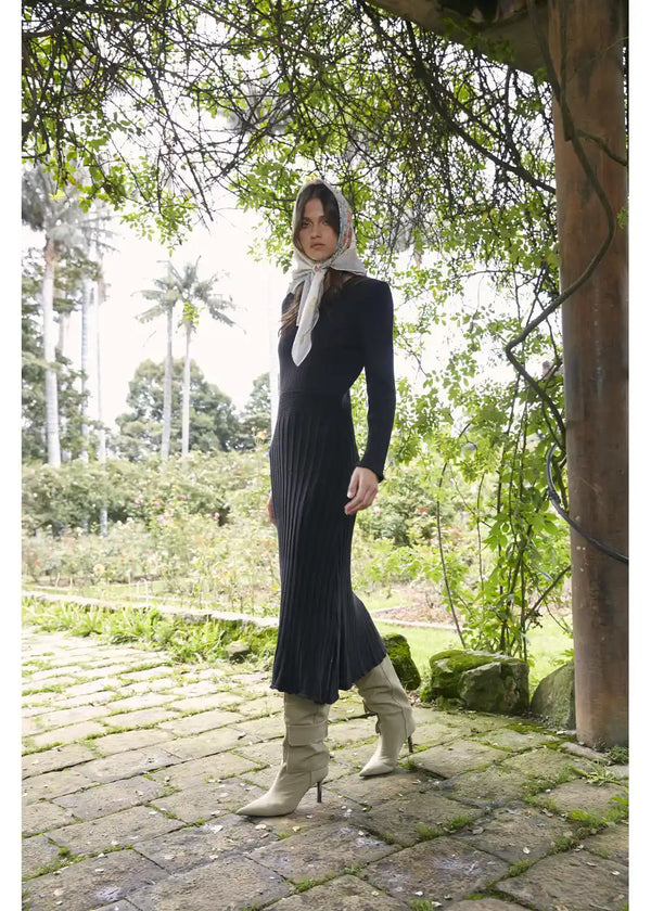 VESTIDO ELICE en NEGRO - Vista frontal | ZEPHIR
