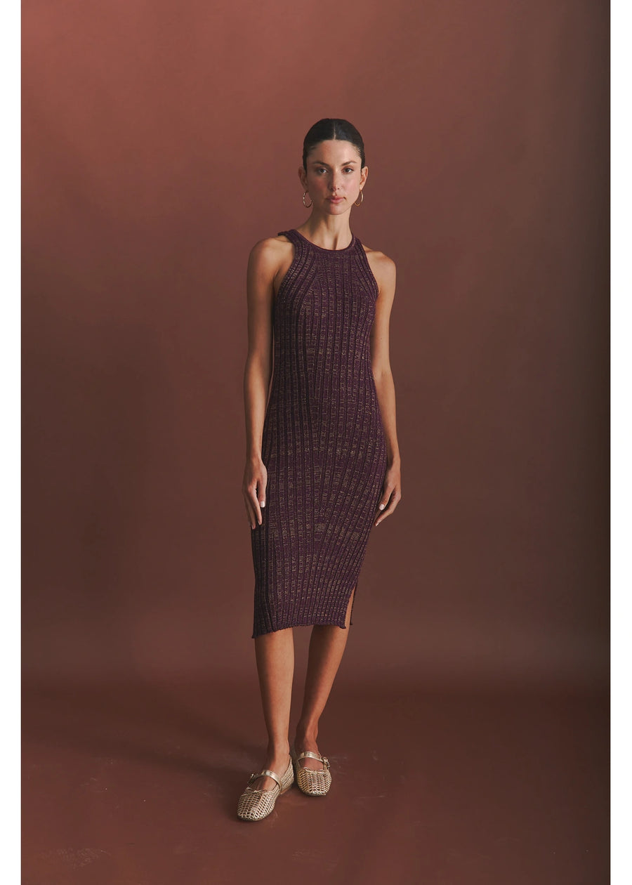 VESTIDO LUX BERENJENA