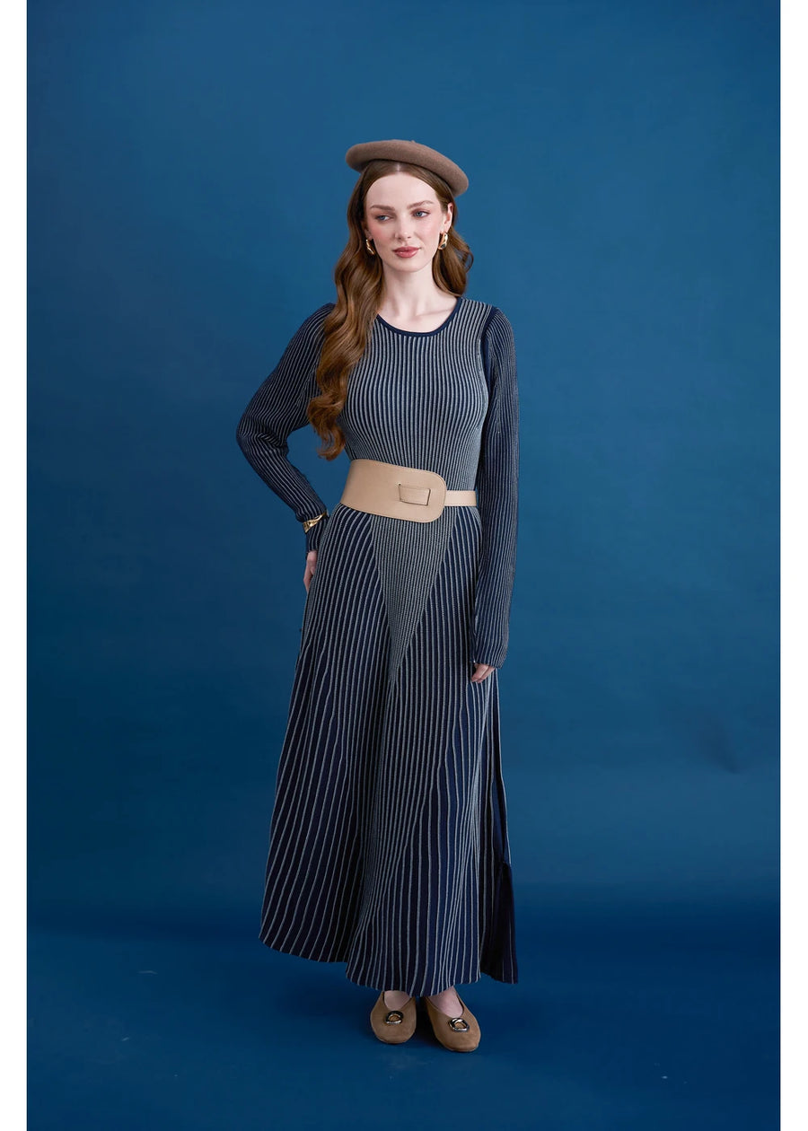 VESTIDO NAIONA AZUL OSCURO